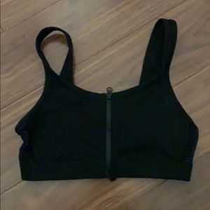 Black zip aerie sports bra